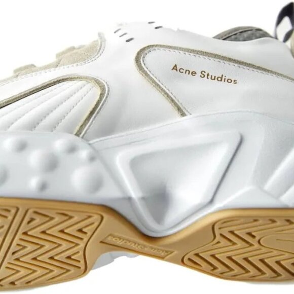 Women’s White Acne Studios Manhattan Sneakers New with Box EU 40 / US 10 - Picture 11 of 12